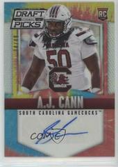 A.J. Cann [Autograph Tie Dyed Prizm] #159 Football Cards 2015 Panini Prizm Collegiate Draft Picks Prices