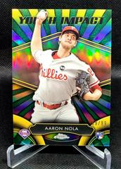 Aaron Nola [Green Refractor] #YI-12 Baseball Cards 2016 Topps Chrome Youth Impact Prices