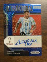Angel Correa [Blue Shimmer] Soccer Cards 2022 Panini Prizm World Cup International Ink Autograph Prices