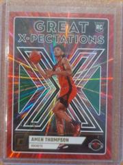 Amen Thompson [Red Green] #14 Basketball Cards 2023 Panini Donruss Great X Pectations Prices