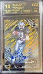 Tim Brown [Autograph Red Orbit Diffractor] Football Cards 2015 Topps High Tek Prices