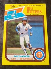 Ryne Sandberg [Hand Cut] Baseball Cards 1987 Drake's Prices