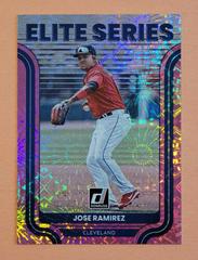 Jose Ramirez [Pink Fireworks] #ES-6 Baseball Cards 2022 Panini Donruss Elite Series Prices