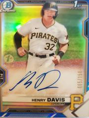 Henry Davis #CDA-HD Baseball Cards 2021 Bowman Draft 1st Edition Chrome Autographs Prices