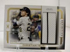 Christian Yelich #DJR-CY Baseball Cards 2023 Topps Definitive Jumbo Relic Collection Prices