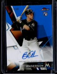 Brian Anderson [Blue Refractor] #BA Baseball Cards 2018 Topps Finest Autographs Prices