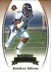 Aundrae Allison #12 Football Cards 2007 Press Pass Legends Prices