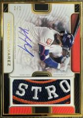 Yordan Alvarez #FAC-YA Baseball Cards 2023 Topps Definitive Framed Autograph Patch Collection Prices