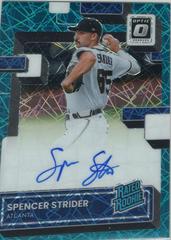 Spencer Strider [Teal Velocity] Baseball Cards 2022 Panini Donruss Optic Rated Rookie Signatures Prices