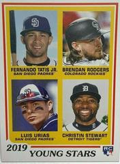 Fernando Tatis Jr., Brendan Rodgers, Luis Urias, Christin Stewart #269 Baseball Cards 2019 Topps Throwback Thursday Prices