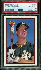 Mark McGwire #197 Baseball Cards 1989 Bowman Prices
