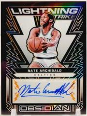 Nate Archibald [Orange] Basketball Cards 2021 Panini Obsidian Lightning Strike Signatures Prices