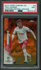 Timo Werner [Orange] Soccer Cards 2019 Topps Chrome UEFA Champions League Sapphire Prices