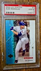 Alex Rodriguez #13 Baseball Cards 2002 Upper Deck Ovation Prices