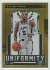 Dejounte Murray [Gold] Basketball Cards 2021 Panini Contenders Optic Uniformity Prices