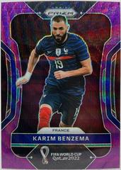 Karim Benzema [Purple Wave] Soccer Cards 2022 Panini Prizm World Cup Prices
