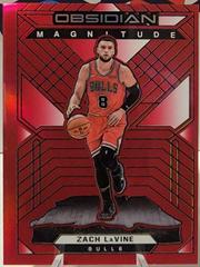 Zach LaVine [Red Flood] Basketball Cards 2021 Panini Obsidian Magnitude Prices