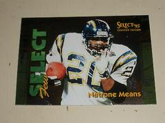 Natrone Means #10 Football Cards 1995 Panini Select Certified Few Prices