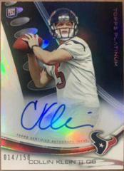 Collin Klein [Blue Refractor] #A-CK Football Cards 2013 Topps Platinum Autograph Prices