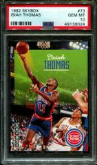 Isiah Thomas #73 Basketball Cards 1992 Skybox Prices