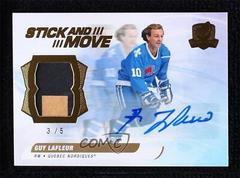 Guy Lafleur [Gold Autograph] #SM-GL Hockey Cards 2020 Upper Deck The Cup Stick and Move Patch Prices