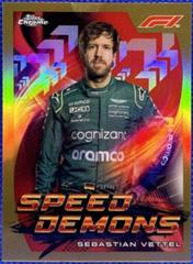Sebastian Vettel [Gold] #SD-SV Racing Cards 2022 Topps Chrome Formula 1 Speed Demons Prices