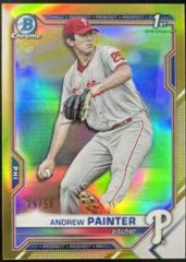 Andrew Painter [Gold Refractor] #BDC-10 Baseball Cards 2021 Bowman Draft Chrome Prices