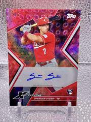 Spencer Steer [Plasma Pink] Baseball Cards 2023 Topps Xpectations Autographs Prices