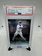 Ken Griffey Jr. [w/ Coating] Baseball Cards 1999 Finest Team Blue Prices