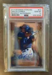 Carlos Correa Baseball Cards 2014 Bowman Sterling Prospect Autograph Prices