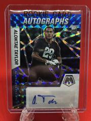 Alontae Taylor [Blue] #RAM-AT Football Cards 2022 Panini Mosaic Rookie Autographs Prices
