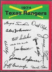 Texas Rangers Baseball Cards 1974 Topps Team Checklist Prices