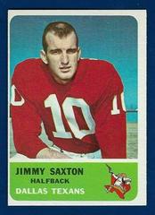 Jimmy Saxton Football Cards 1962 Fleer Prices