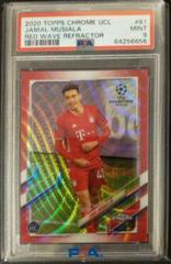 Jamal Musiala [Red Wave] Soccer Cards 2020 Topps Chrome UEFA Champions League Prices