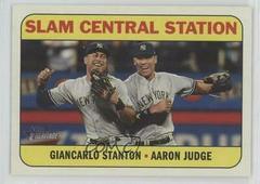 Aaron Judge, Giancarlo Stanton Baseball Cards 2018 Topps Heritage Combo Cards Prices