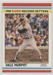 Dale Murphy #27 Baseball Cards 1988 Fleer Record Setters Prices