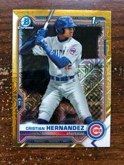 Cristian Hernandez [Gold Refractor Mega Box Mojo] #BCP-171 Baseball Cards 2021 Bowman Chrome Prospects Prices