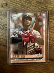 Ozzie Albies [Holding Bat] Baseball Cards 2019 Topps Opening Day Prices