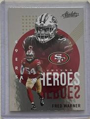 Fred Warner #UH5 Football Cards 2021 Panini Absolute Unsung Heroes Prices