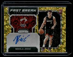 Nikola Jovic [Gold] #FBR-NJH Basketball Cards 2022 Panini Prizm Fast Break Rookie Autographs Prices