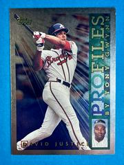 DAVID JUSTICE Baseball Cards 1996 Topps Profiles Prices