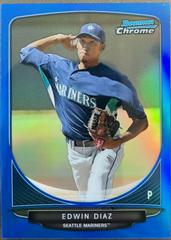 Edwin Diaz [Blue Wave Refractor] Baseball Cards 2013 Bowman Chrome Prospect Prices