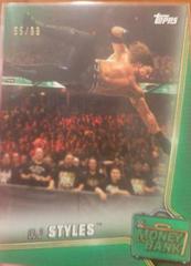 AJ Styles [Green] Wrestling Cards 2019 Topps WWE Money in the Bank Prices