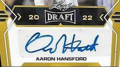 Aaron Hansford Football Cards 2022 Leaf Draft Autographs Prices