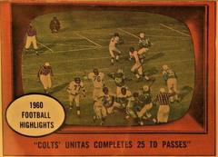 Colts' Unitas [Completes 25 TD Passes] #57 Football Cards 1961 Topps Prices
