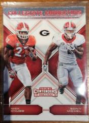 Nick Chubb/Sony Michel #6 Football Cards 2018 Panini Contenders Draft Picks Collegiate Connections Prices