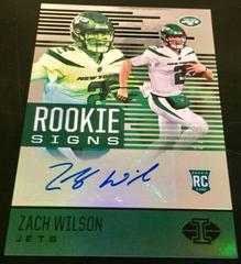 Zach Wilson [Green] #RS-ZW Football Cards 2021 Panini Illusions Rookie Signs Autographs Prices