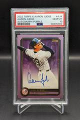 Aaron Judge [Purple] #AJ-C Baseball Cards 2022 Topps X Aaron Judge Autographs Prices