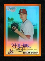 Shelby Miller [Orange Refractor Autograph] #BCP204 Baseball Cards 2010 Bowman Chrome Prospects Prices