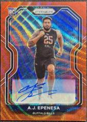 A. J. Epenesa [Autograph Red Wave] Football Cards 2020 Panini Prizm Prices